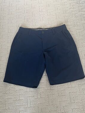Under Armour Navy Classic Flat-Front Performance Shorts